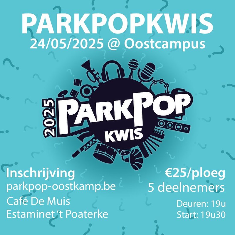 Inschrijvingen ParkPopKwis gestart