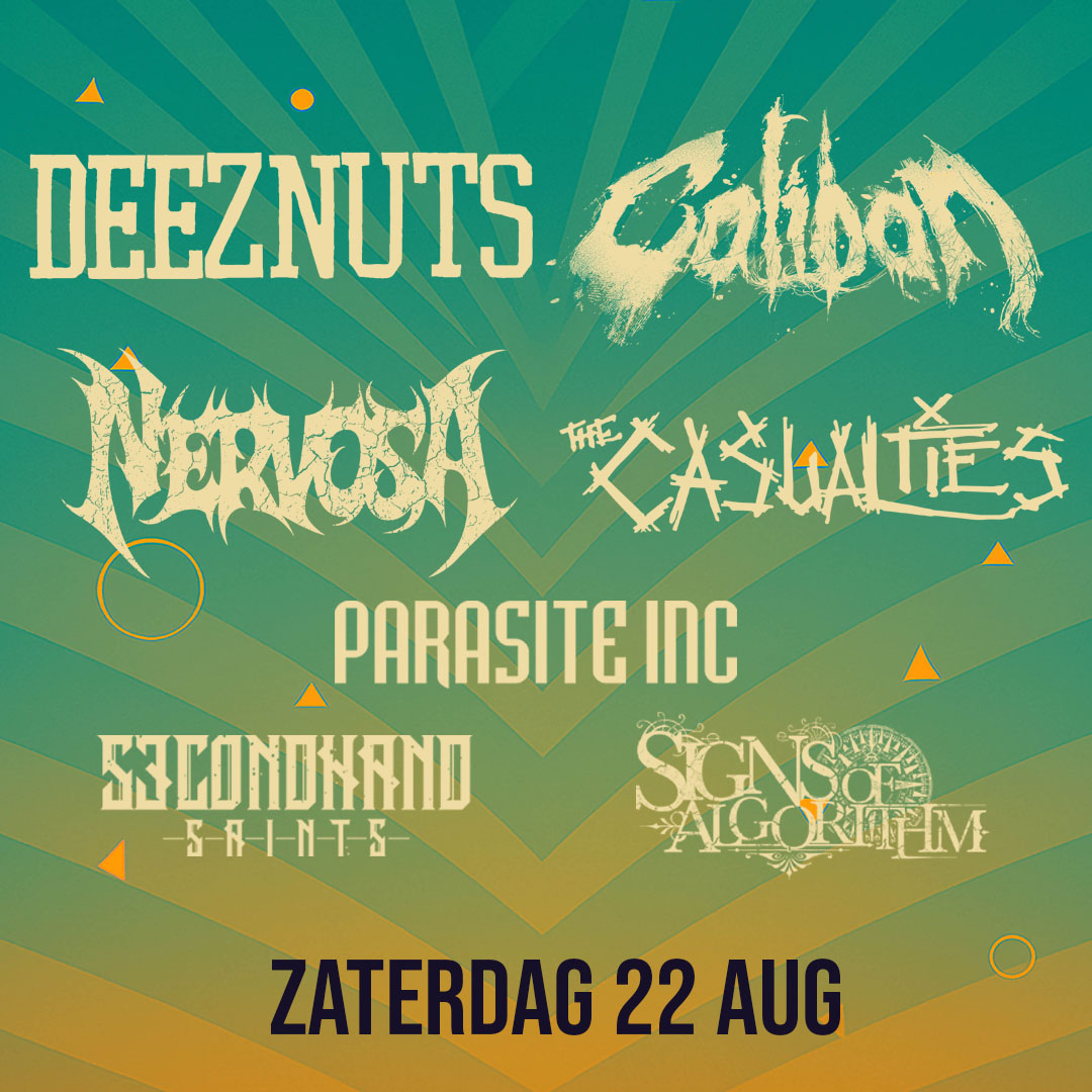 Line-up zaterdag 22 augustus