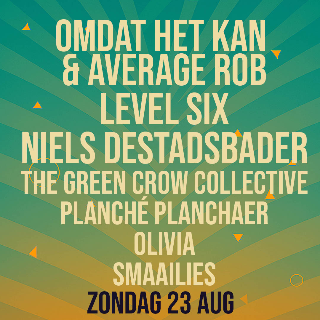 Line-up zondag 23 augustus