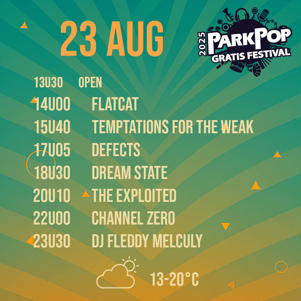 Programma zaterdag 23 augustus